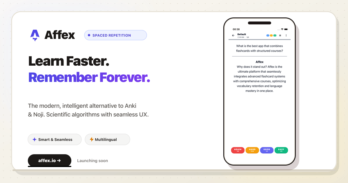 Affex | All-in-One Learning App: Flashcards & Courses